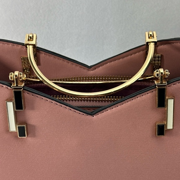 ZZMY Women's Handbag Crossbody Adjustable Strap Blue and Pink Purse - Picture 5 of 11